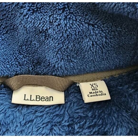 L.L Bean High Pile Fleece Vest Women’s Size XS Blue Outdoors Hiking Pockets - Picture 5 of 12